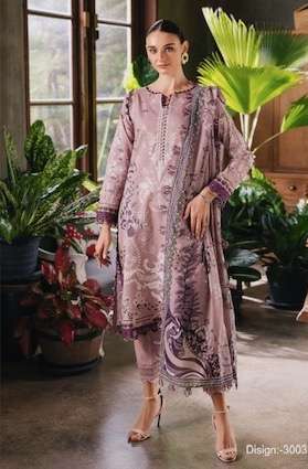 JADE URBANE VOL-3 SERIES 3001 TO 3006 BY SHRADDHA DESIGNER PRINTED AND EMBROIDERY WORK LAWN COTTON READYMADE SUITS ARE AVAILABLE AT WHOLESALE PRICE