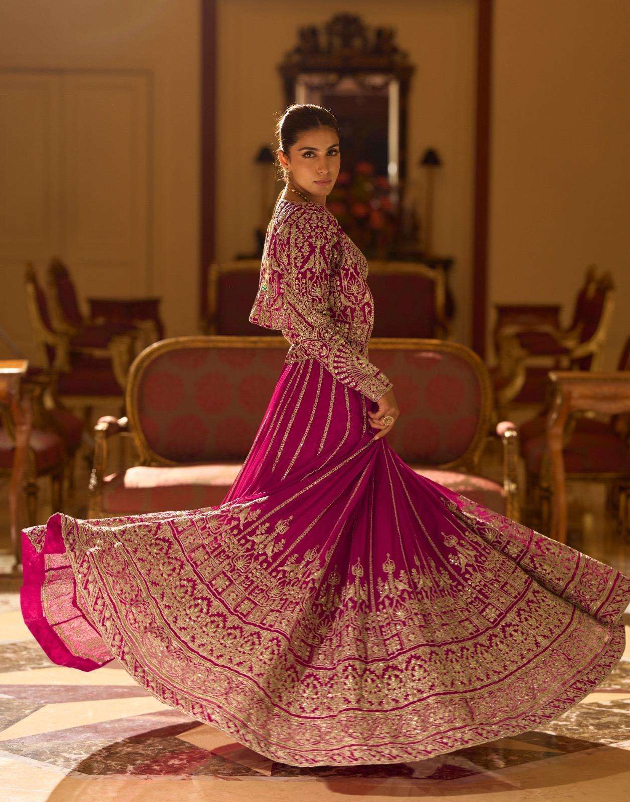 KAMINI SERIES 10142 TO 10143 BY SAYURI DESIGNER HEAVY WORK GEORGETTE READYMADE COLLECTIONS ARE AVAILABLE AT WHOLESALE PRICE