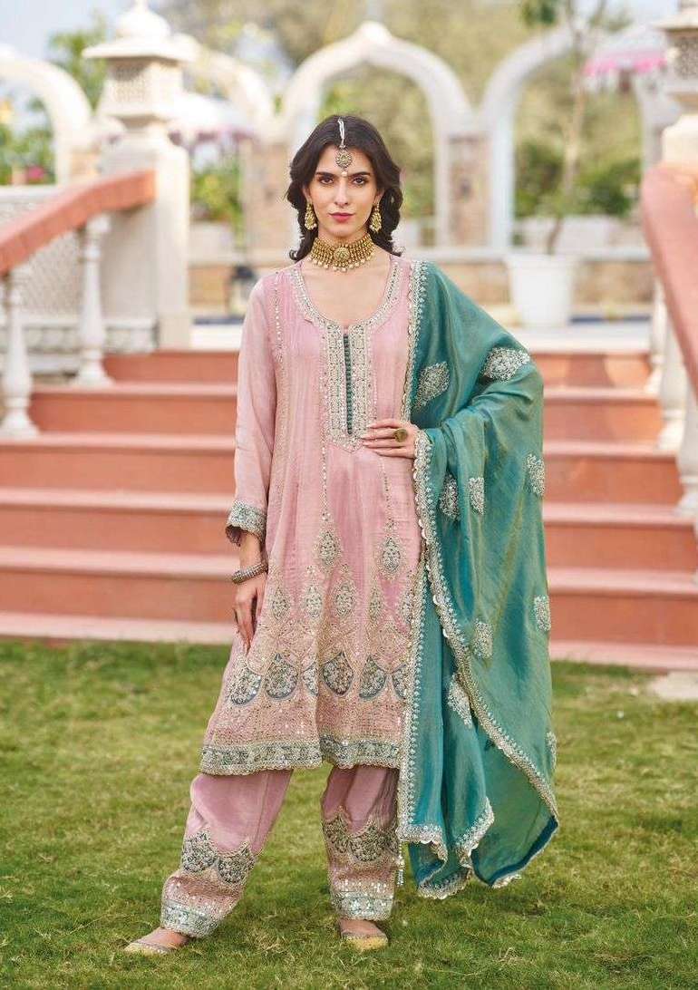 KASHISH VOL-1 SERIES 1001 TO 1002 BY YOUR CHOICE DESIGNER HEAVY WORK CHINON READYMADE SUITS ARE AVAILABLE AT WHOLESALE PRICE