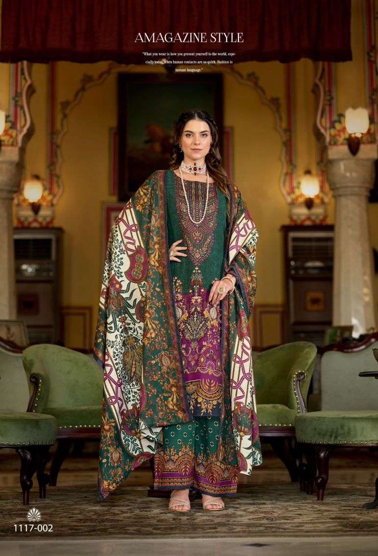 MAHIRA VOL-4 SERIES 1117 BY ROMANI DESIGNER DIGITAL PRINTED AND WORK SOFT COTTON SUITS ARE AVAILABLE AT WHOLESALE PRICE