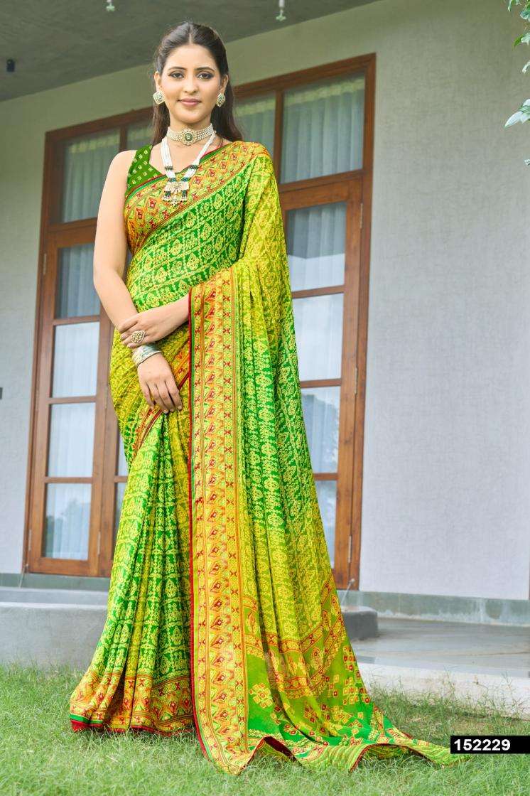 RATANJYOTI VOL-21 SERIES 15228 TO 15233 SAREE BY VALLABHI PRINTS DESIGNER PRINTED MOSS GEORGETTE SAREES ARE AVAILABLE AT WHOLESALE PRICE