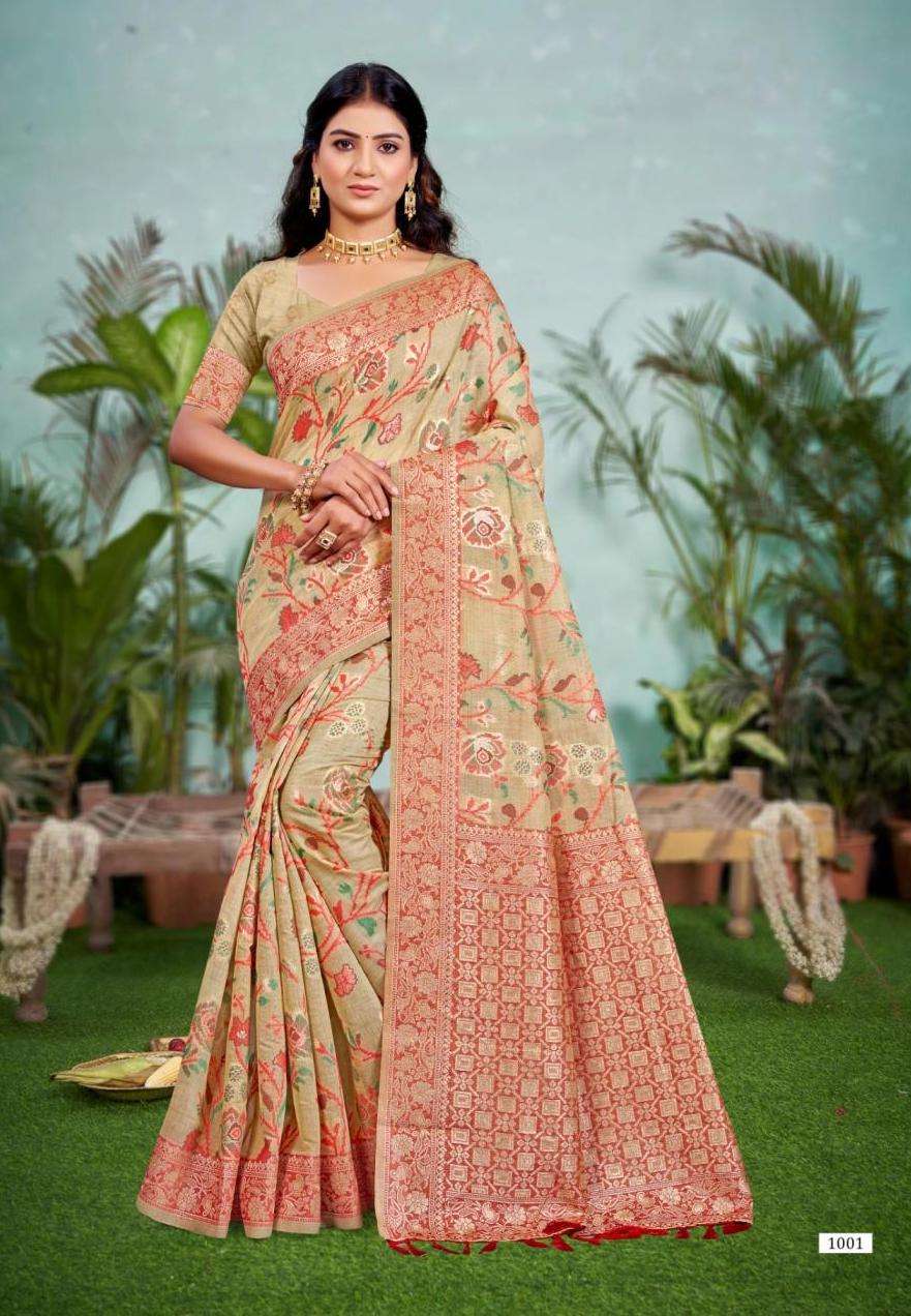 RIDHAM SERIES 1001 TO 1006 SAREE BY BUNAWAT DESIGNER SILK SAREES ARE AVAILABLE AT WHOLESALE PRICE