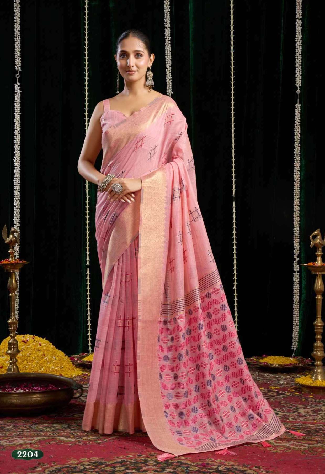 SHIKHA SERIES 2201 TO 2205 SAREE BY GOBUNI DESIGNER COTTON SAREES ARE AVAILABLE AT WHOLESALE PRICE