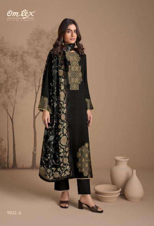 SORAYA SERIES 9031 BY OMTEX DESIGNER PASHMINA JACQUARD SUITS ARE AVAILABLE AT WHOLESALE PRICE