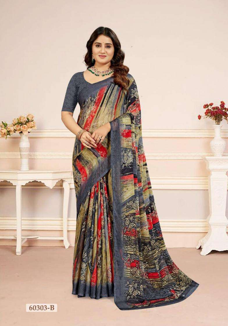 STAR CHIFFON VOL-218 SERIES 60301 TO 60303 SAREE BY RUCHI DESIGNER DIGITAL PRINTED CHIFFONE SAREES ARE AVAILABLE AT WHOLESALE PRICE