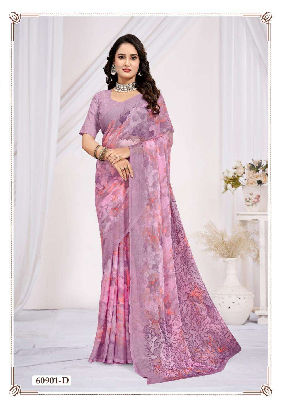 STAR CHIFFON VOL-223 SERIES 60901 TO 60903 SAREE BY RUCHI DESIGNER PRINTED CHIFFONE SAREES ARE AVAILABLE AT WHOLESALE PRICE