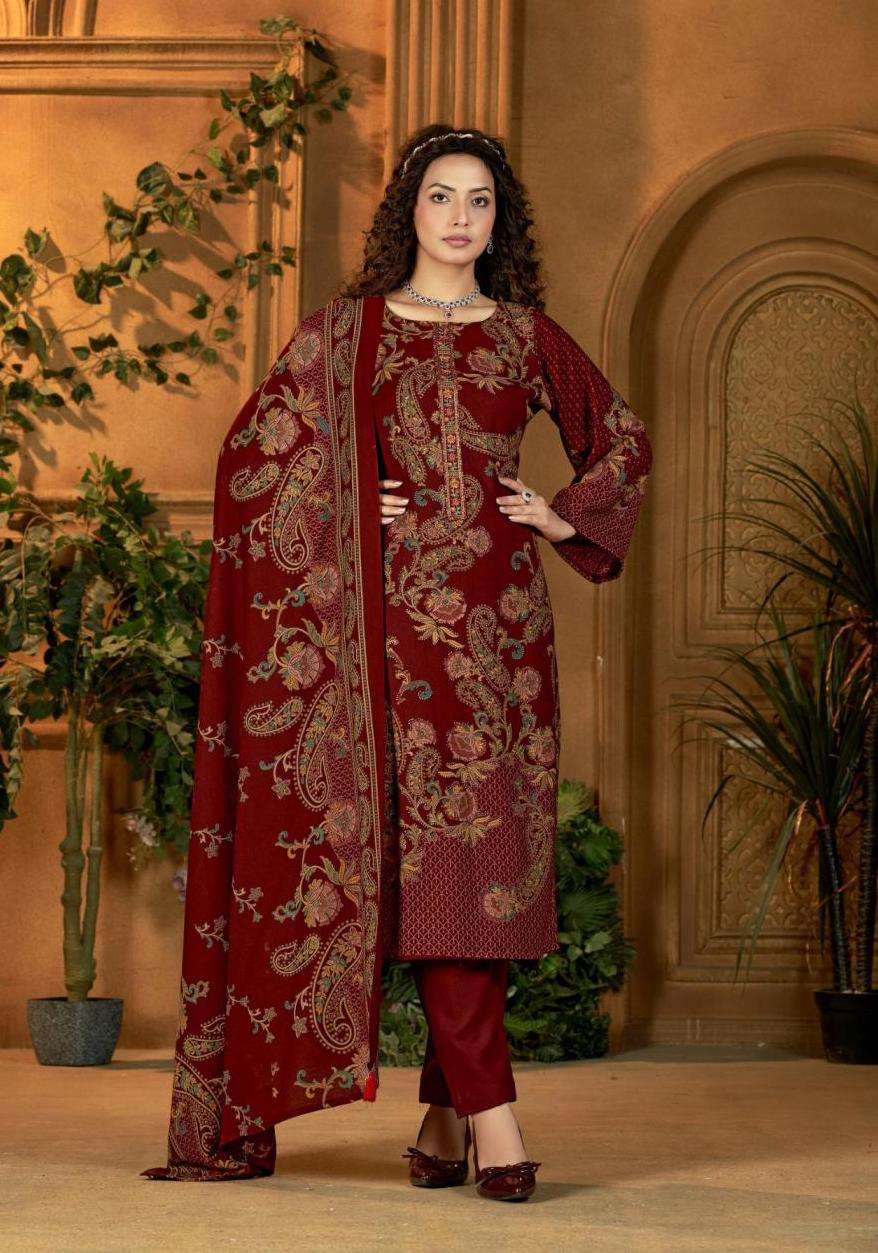 ZAID SERIES 1001 TO 1004 BY MUMTAZ ARTS DESIGNER DIGITAL PRINTED AND EMBROIDERY WORK VISCOSE PASHMINA SUITS ARE AVAILABLE AT WHOLESALE PRICE