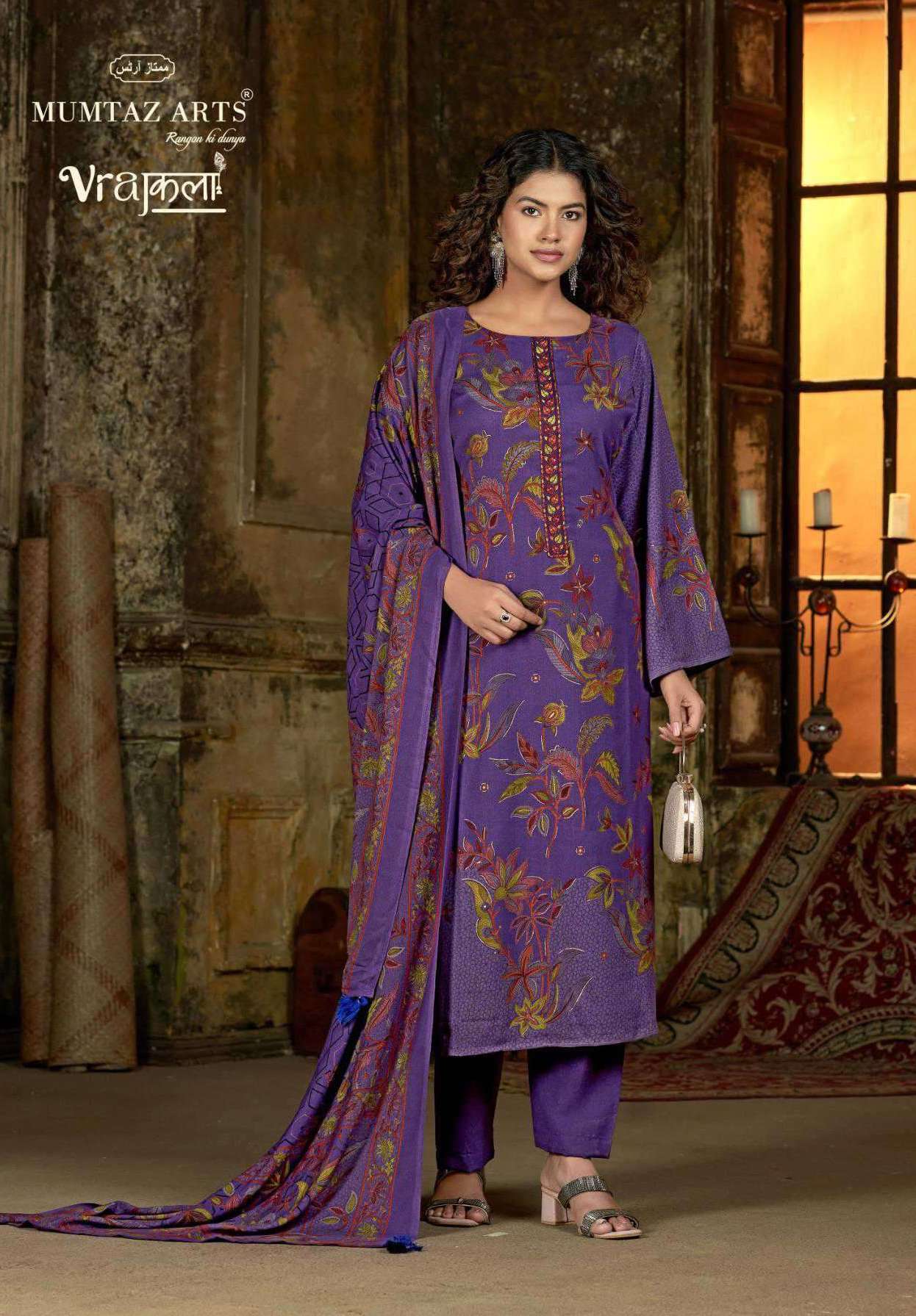 ZARRAK SERIES 1001 TO 1004 BY MUMTAZ ARTS DESIGNER DIGITAL PRINTED AND WORK VISCOSE PASHMINA SUITS ARE AVAILABLE AT WHOLESALE PRICE