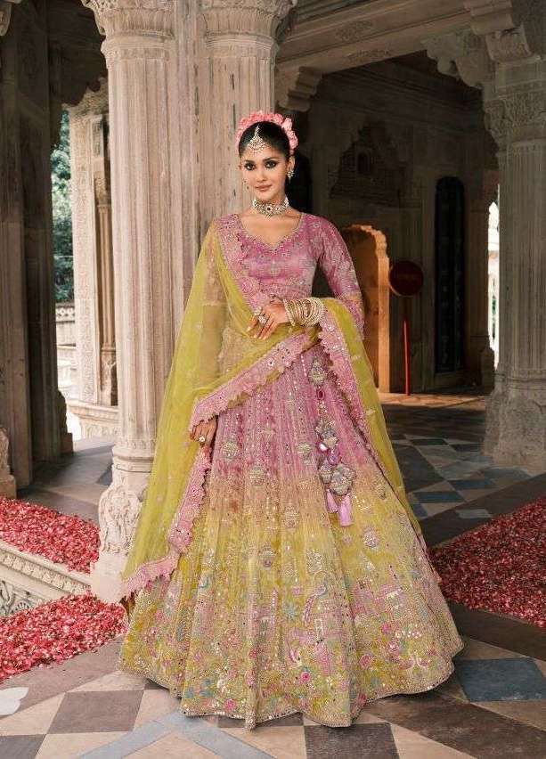 ANAARA SERIES 7900 BY TATHASTU DESIGNER HEAVY WORK BRIDAL WEAR FANCY SILK LEHENGAS ARE AVAILABLE AT WHOLESALE PRICE
