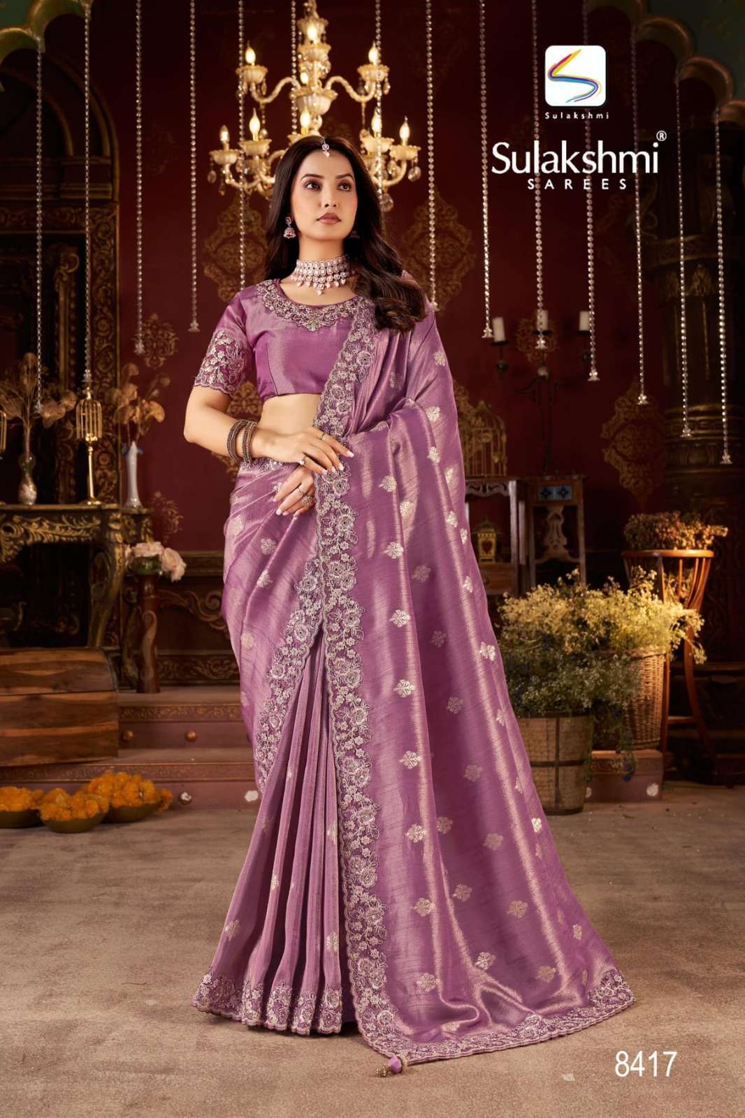 BRIDAL VOL-1 SERIES 8413 TO 8421 SAREE BY SULAKSHMI DESIGNER HEAVY WORK SILK SAREES ARE AVAILABLE AT WHOLESALE PRICE