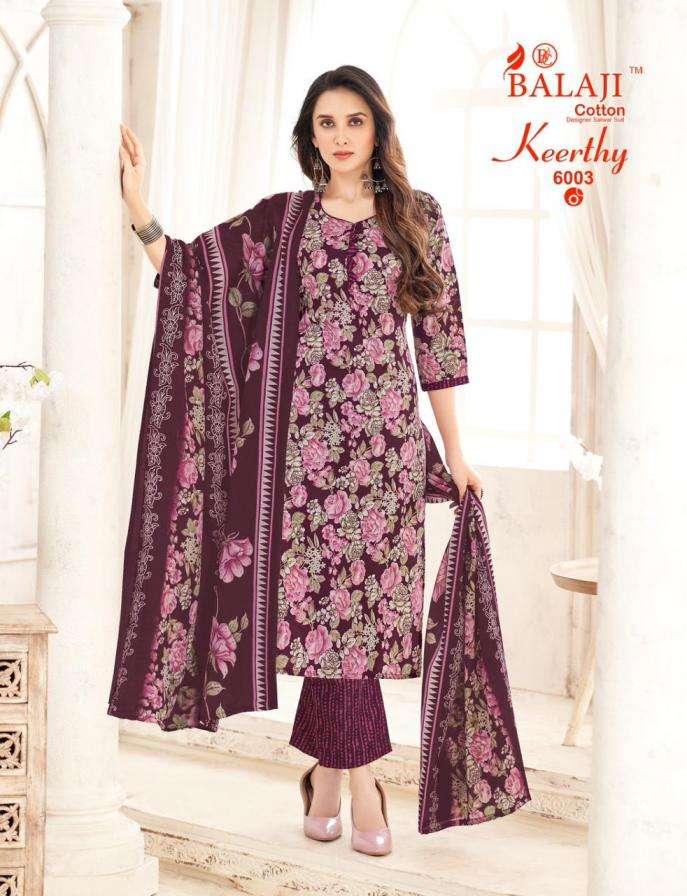 KEERTHY VOL-6 SERIES 6001 TO 6010 BY BLAJI COTTON DESIGNER PRINTED COTTON READYMADE SUITS ARE AVAILABLE AT WHOLESALE PRICE