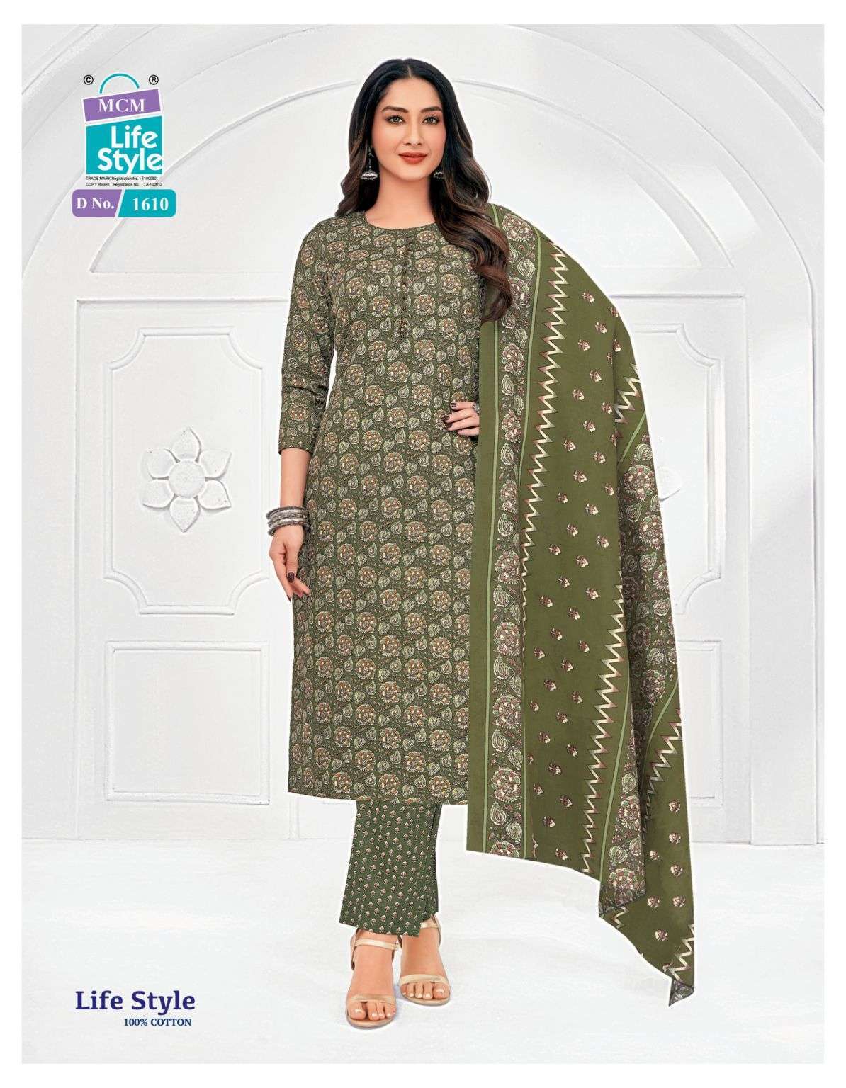 LIFE STYLE VOL-16 SERIES 1602 TO 16013 BY MCM DESIGNER PRINTED COTTON READYMADE SUITS ARE AVAILABLE AT WHOLESALE PRICE
