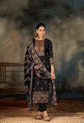 NIHARIKA SERIES 81001 TO 81004 BY RADHIKA AZARA DESIGNER FOIL PRINTED AND WORK VATICAN SUITS ARE AVAILABLE AT WHOLESALE PRICE