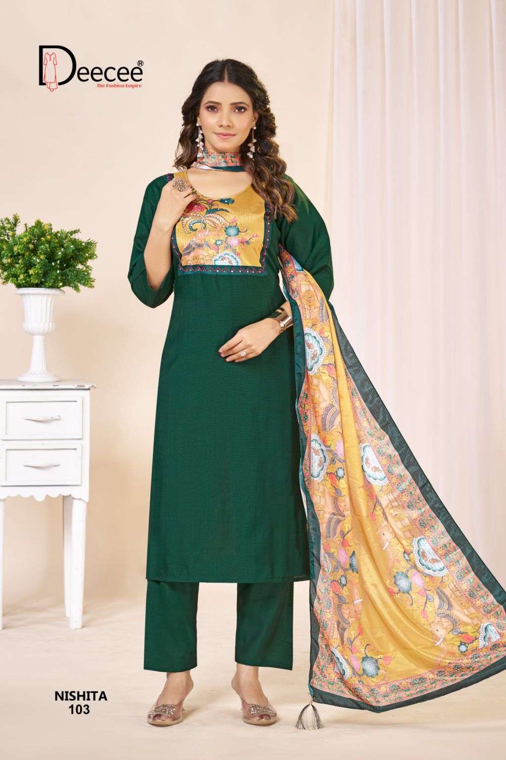 NISHITA SERIES 101 TO 106 BY DEE CEE DESIGNER PLAIN VATICAN KURTI WITH BOTTOM AND DUPATTA ARE AVAILABLE AT WHOLESALE PRICE