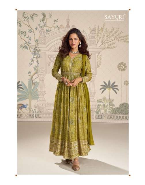 SAKSHI SERIES 10139 TO 10141 BY SAYURI DESIGNER WORK CHINON SILK READYMADE SUITS ARE AVAILABLE AT WHOLESALE PRICE