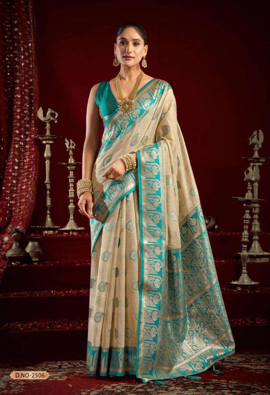 SHIVIKA SERIES 2501 TO 2506 SAREE BY GOBUNI DESIGNER MODAL BANARASI SILK SAREES ARE AV AILABLE AT WHOLESALE PRICE