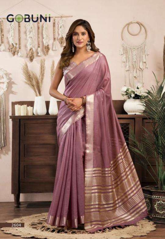 SRIVIDYA SERIES 2601 TO 2608 SAREE BY GOBUNI DESIGNER KHADI COTTON SAREES ARE AVAILABLE AT WHOLESALE PRICE