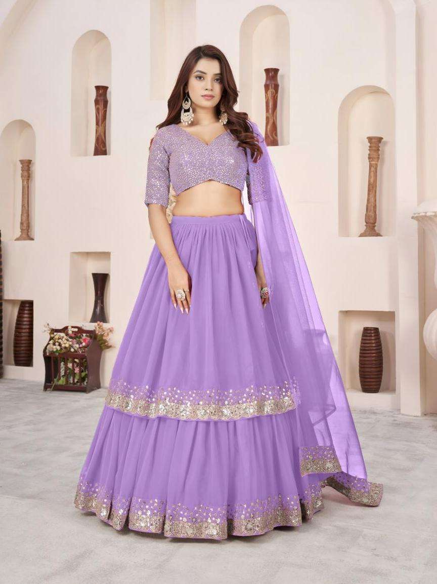 ANCHAL VOL-2 SERIES 5066 BY ZEEL DESIGNER FANCY WORK GEORGETTE LEHENGAS ARE AVAILABLE AT WHOLESALE PRICE