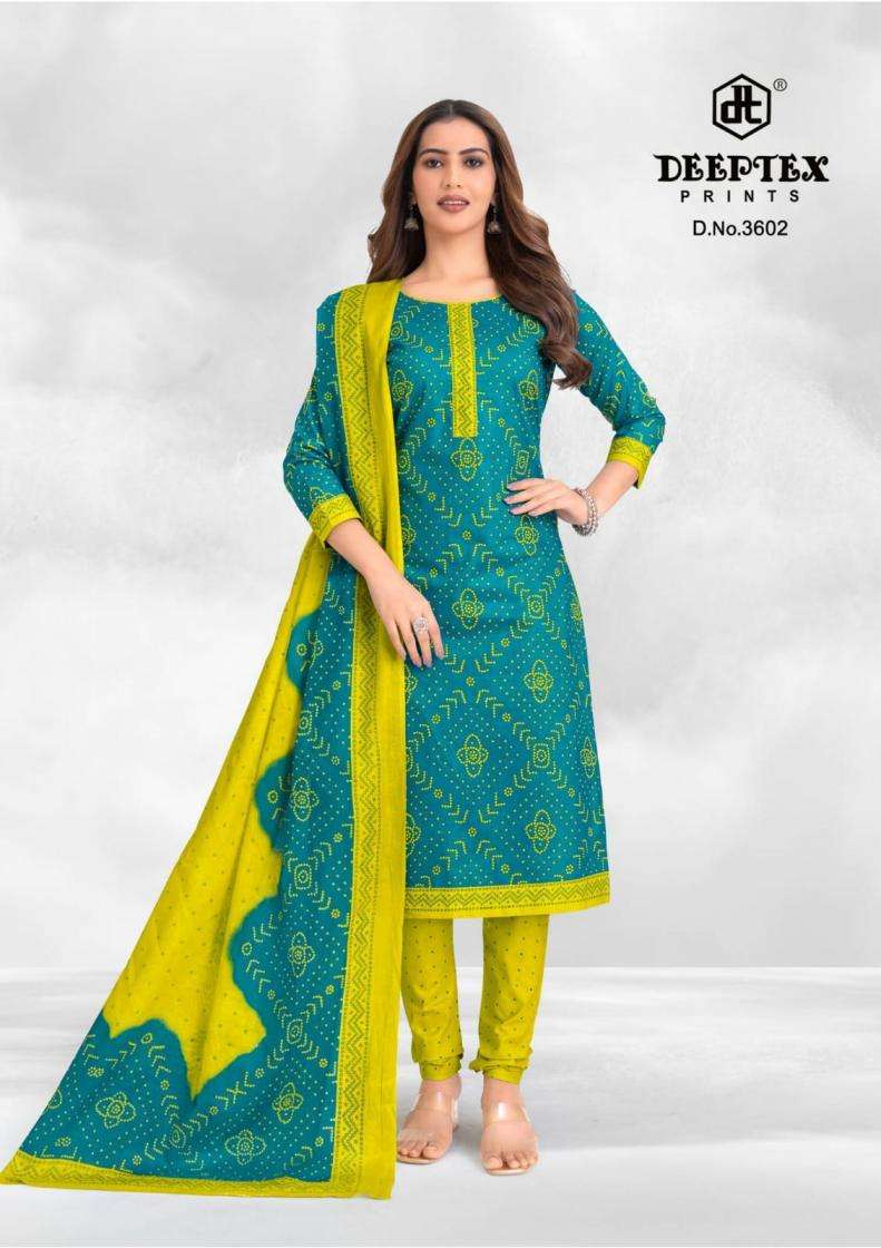 CLASSIC CHUNARIS VOL-36 SERIES 3601 TO 3610 BY DEEPTEX DESIGNER WITH PRINTED BANDHANI COTTON SUITS ARE AVAILABLE AT WHOLESALE PRICE