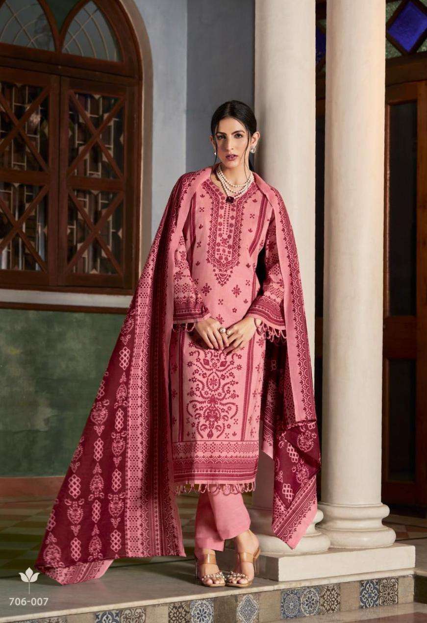 HAYAMI SERIES 706 BY ZULFAT DESIGNER PRINTED COTTON SUITS ARE AVAILABLE AT WHOLESALE PRICE