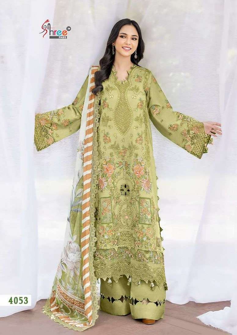 OMBRE LAWN COLLECTION 25 VOL-7 SERIES 4051 TO 4056 BY SHREE FABS DESIGNER EMBROIDERY WORK COTTON SUITS ARE AVAILABLE AT WHOLESALE PRICE