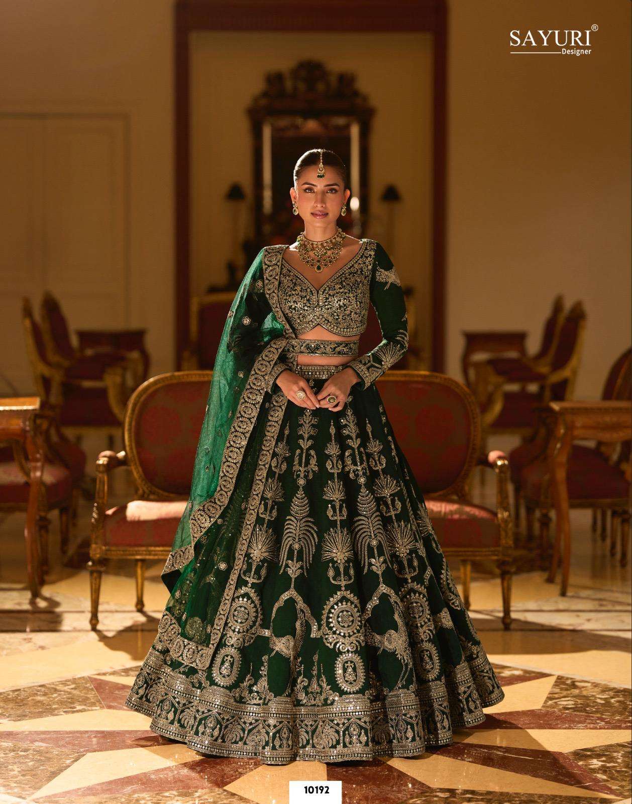 PADMINI SERIES 10190 TO 10191 BY SAYURI DESIGNER HEAVY WORK REAL SILK READYMADE LEHENGA CHOLI ARE AVAILABLE AT WHOLESALE PRICE