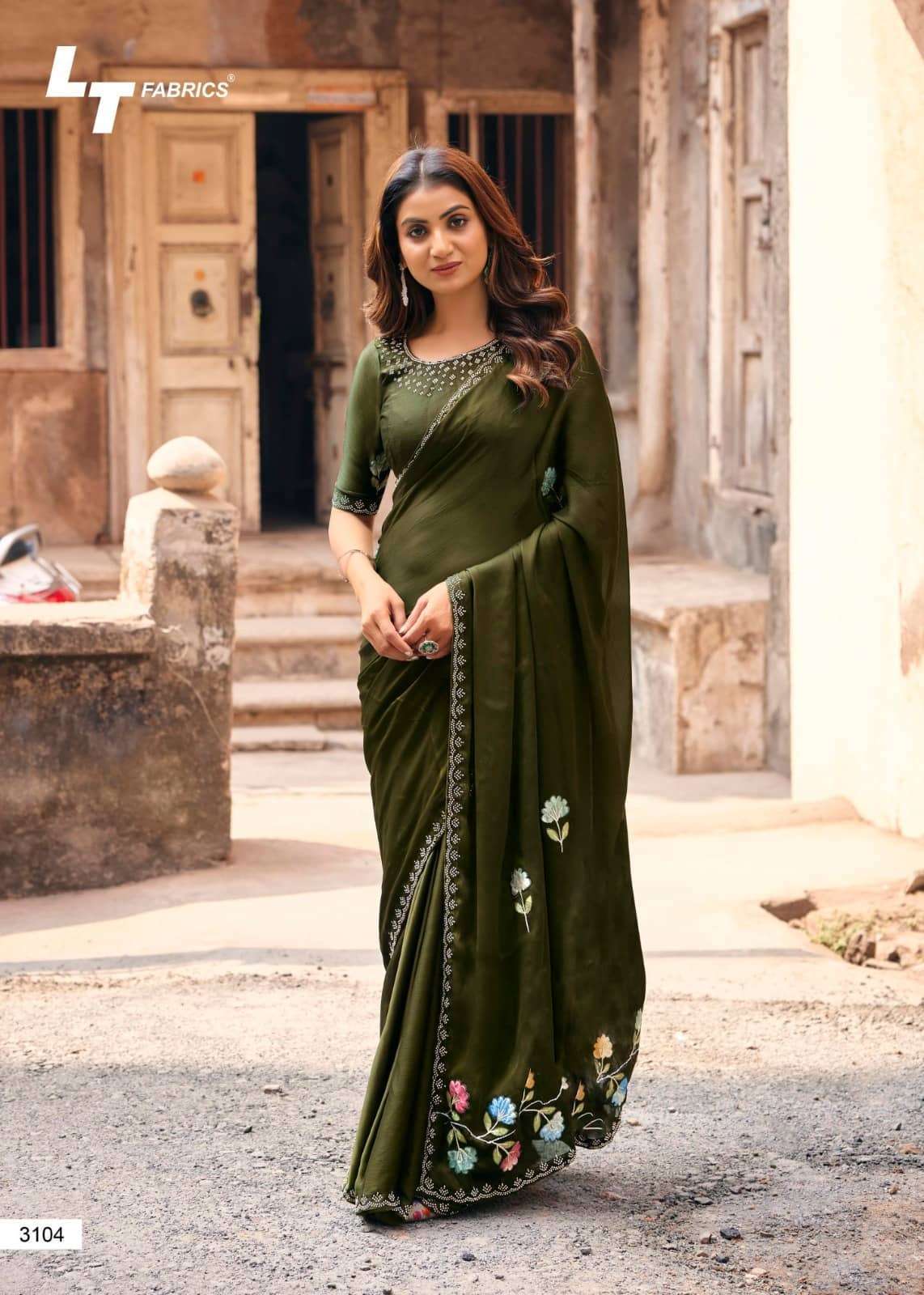 PRIMARK VOL-31 SERIES 3101 TO 3106 SAREE BY LT DESIGNER EMBROIDERY WORK SHINE SILK SAREES ARE AVAILABLE AT WHOLESALE PRICE