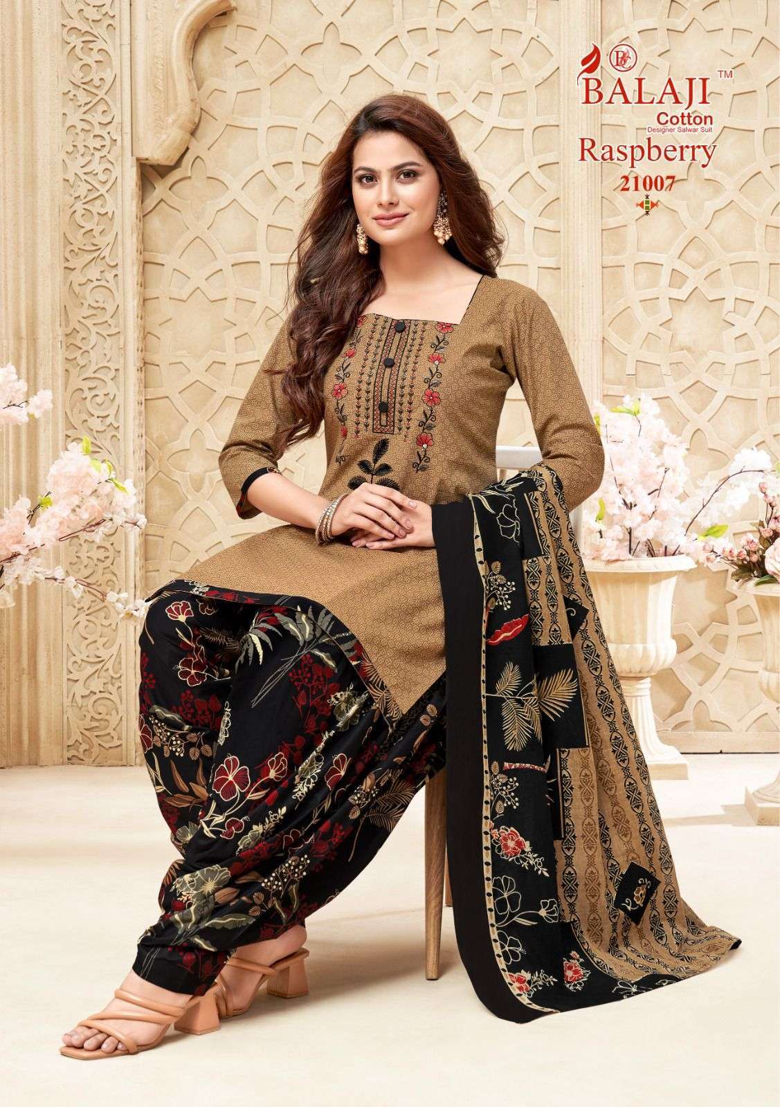 RASPBERRY VOL-21 SERIES 21001 TO 21012 BY BALAJI COTTON DESIGNER PRINTED COTTON SUITS ARE AVAILABLE AT WHOLESALE PRICE