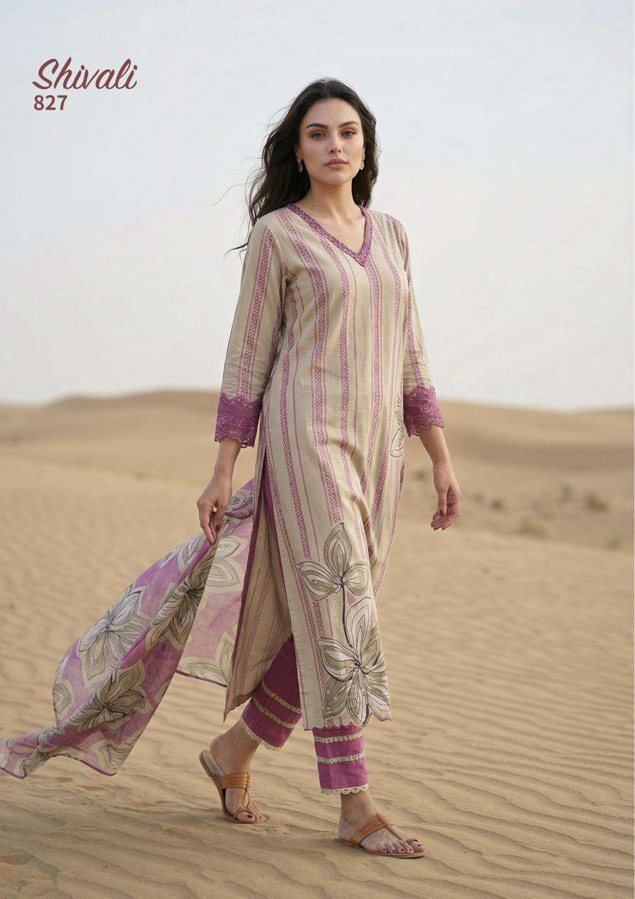 SHIVALI SERIES 800 BY SAHIBA DESIGNER PRINTED AND WORK COTTON LAWN SUITS ARE AVAILABLE AT WHOLESALE PRICE