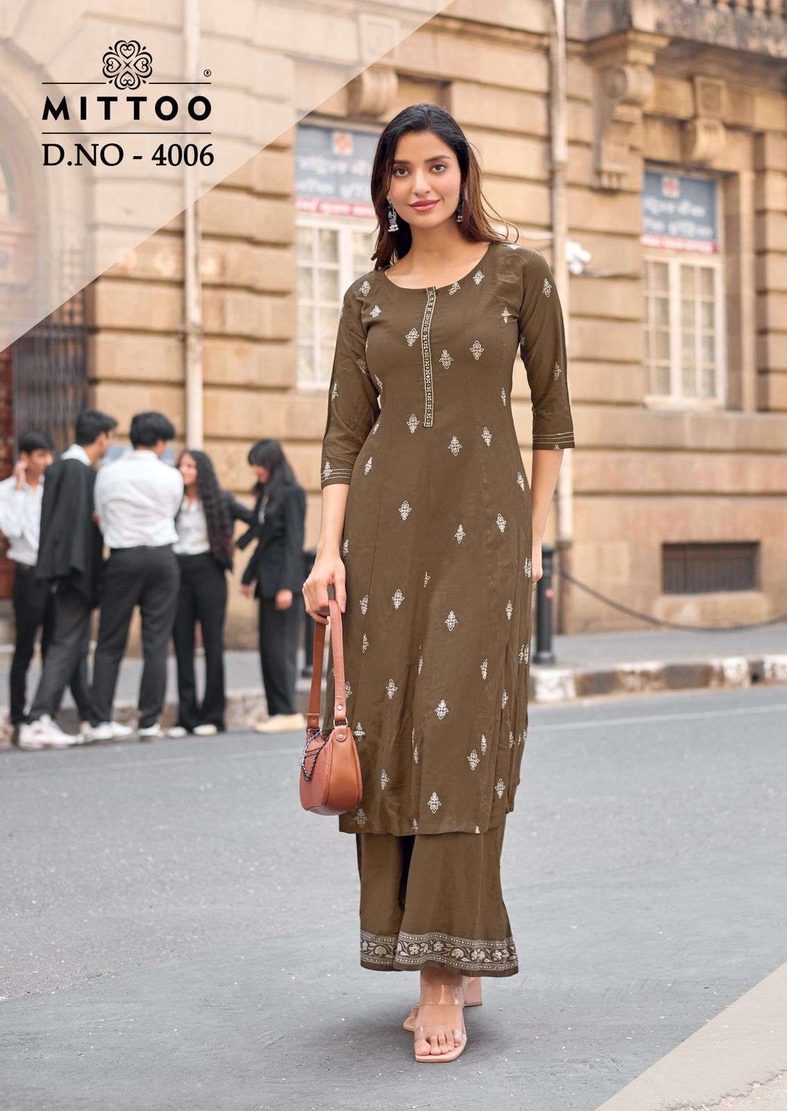 TORAL VOL-2 SERIES 4006 TO 4010 BY MITTO DESIGNER PRINTED AND HAND WORK RAYON KURTI WITH BOTTOM ARE AVAILABLE AT WHOLESALE PRICE