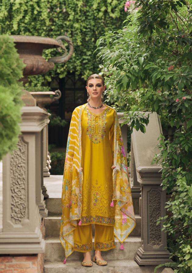 VARA VOL-2 SERIES 31201 TO 31204 BY LADY LEELA DESIGNER EMBROIDERY AND HAND WORK VISCOSE SILK TOP WITH BOTTOM AND DUPATTA ARE AVAILABLE AT WHOLESALE PRICE