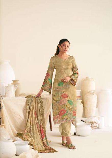 VASTRA SERIES 8201 BY SIMAR GLOSSY DESIGNER DIGITAL PRINTED AND EMBROIDERY WORK VISCOSE MUSLIN SUITS ARE AVAILABLE AT WHOLESALE PRICE