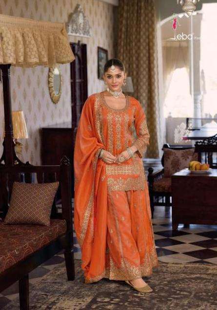 AAFRIN NX SERIES 1851 TO 1853 BY EBA DESIGNER EMBROIDERY WORK CHINON READYMADE SUITS ARE AVAILABLE AT WHOLESALE PRICE