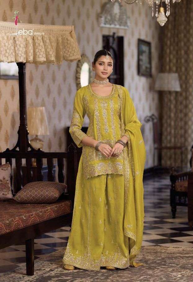 AAFRIN VOL-1 SERIES 1851 TO 1853 BY EBA DESIGNER EMBROIDERY WORK CHINON READYMADE SUITS ARE AVAILABLE AT WHOLESALE PRICE