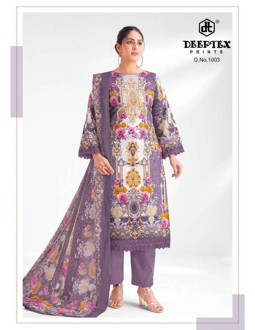 AAYSHA NOOR VOL-1 SERIES 1001 TO 1008 BY DEEPTEX DESIGNER PRINTED COTTON SUITS ARE AVAILABLE AT WHOLESALE PRICE