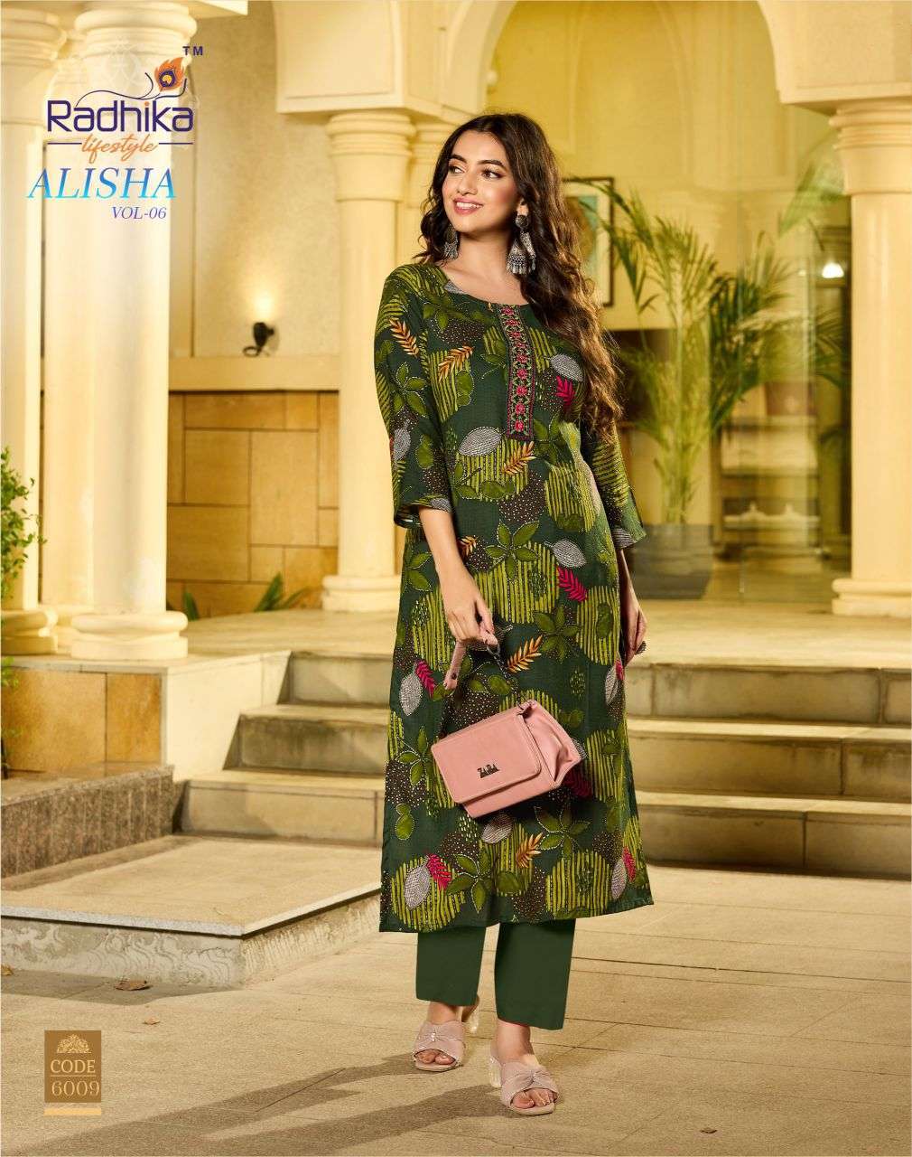 ALISHA VOL-6 SERIES 6001 TO 6010 KURTI BY RADHIKA LIFESTYLE DESIGNER PRINTED RAYON KURTIS ARE AVAILABLE AT WHOLESALE PRICE