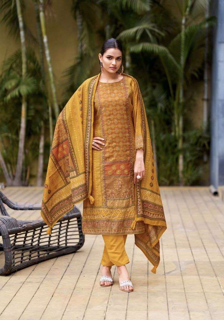 AMOUR SERIES 1001 TO 1006 BY MUMTAZ ARTS DESIGNER PRINTED AND HAND KHATLI WORK VISCOSE MODAL SUITS ARE AVAILABLE AT WHOLESALE PRICE