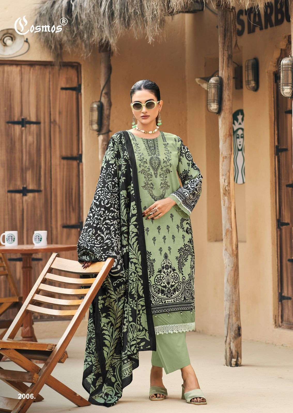 BLISS LAWN VOL-2 SERIES 2001 TO 2008 BY COSMOS DESIGNER EMBROIDERY WORK COTTON SUITS ARE AVAILABLE AT WHOLESALE PRICE