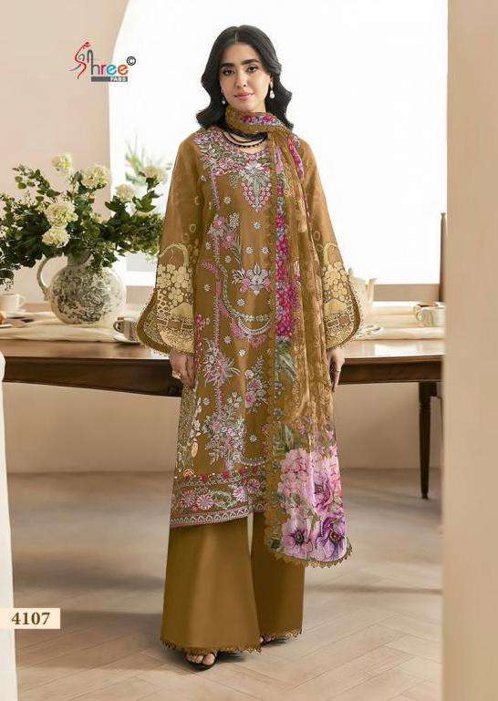 CHEVRON PREMIUM COLLECTION VOL-14 SERIES 4104 TO 4111 BY SHREE FABS DESIGNER WITH PRINTED AND WORK COTTON SUITS ARE AVAILABLE AT WHOLESALE PRICE