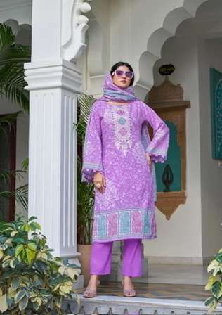 FARAH VOL-2 SERIES 704 BY ZULFAT DESIGNER PRINTED AND WORK COTTON SUITS ARE AVAILABLE AT WHOLESALE PRICE