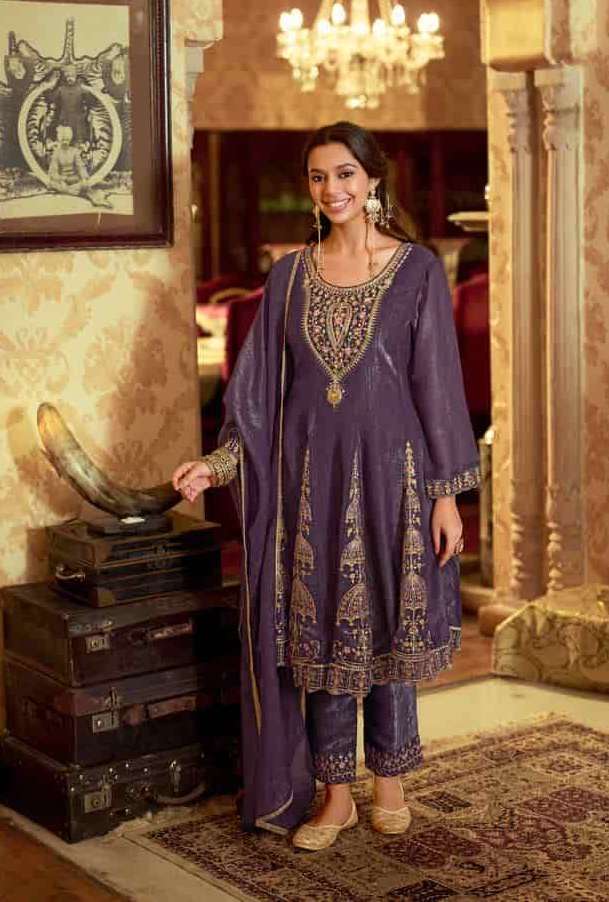 GULNAAR SERIES 30201 TO 30204 BY LILY & LALI DESIGNER EMBROIDERY AND HAND WORK FANCY SILK TOP WITH BOTTOM AND DUPATTA ARE AVAILABLE AT WHOLESALE PRICE