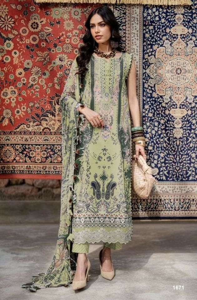 JADE BLISS LAWN VOL-4 SERIES 1671TO 1678 BY DEEPSY DESIGNER EMBROIDERY WORK COTTON SUITS ARE AVAILABLE AT WHOLESALE PRICE