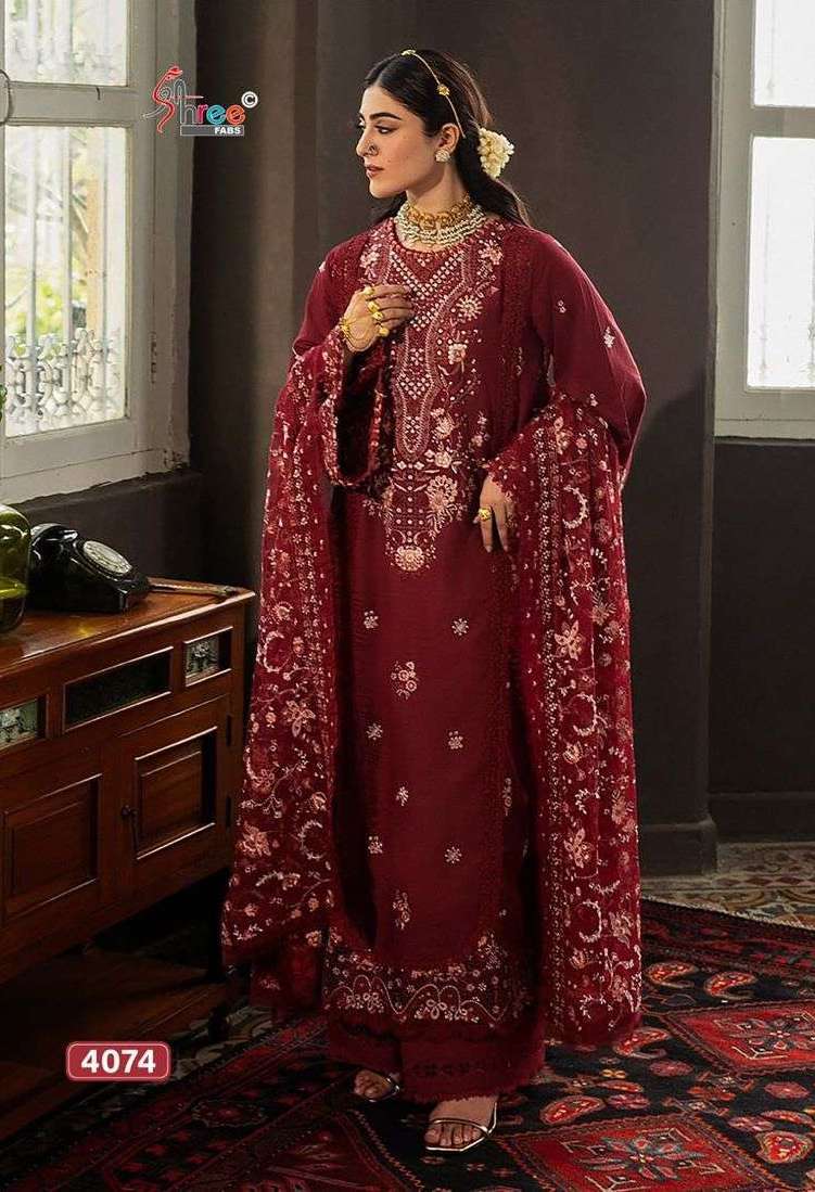 KAHF PREMIUM EMBROIDERED COLLECTION VOL-1 SERIES 4071 TO 4075 BY SHREE FABS DESIGNER EMBROIDERY WORK HEAVY RAYON SUITS ARE AVAILABLE AT WHOLESALE PRICE