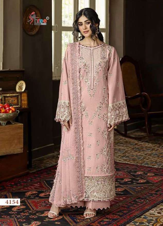 KAHF PREMIUM LUXURY LAWN COLLECTION VOL-2 SERIES 4151 TO 4155 BY SHREE FABS DESIGNER EMBROIDERY WORK COTTON SUITS ARE AVAILABLE AT WHOLESALE PRICE