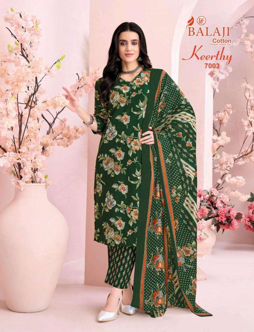 KEERTHY VOL-7 SERIES 7001 TO 7010 BY BLAJI COTTON DESIGNER PRINTED COTTON READYMADE SUITS ARE AVAILABLE AT WHOLESALE PRICE