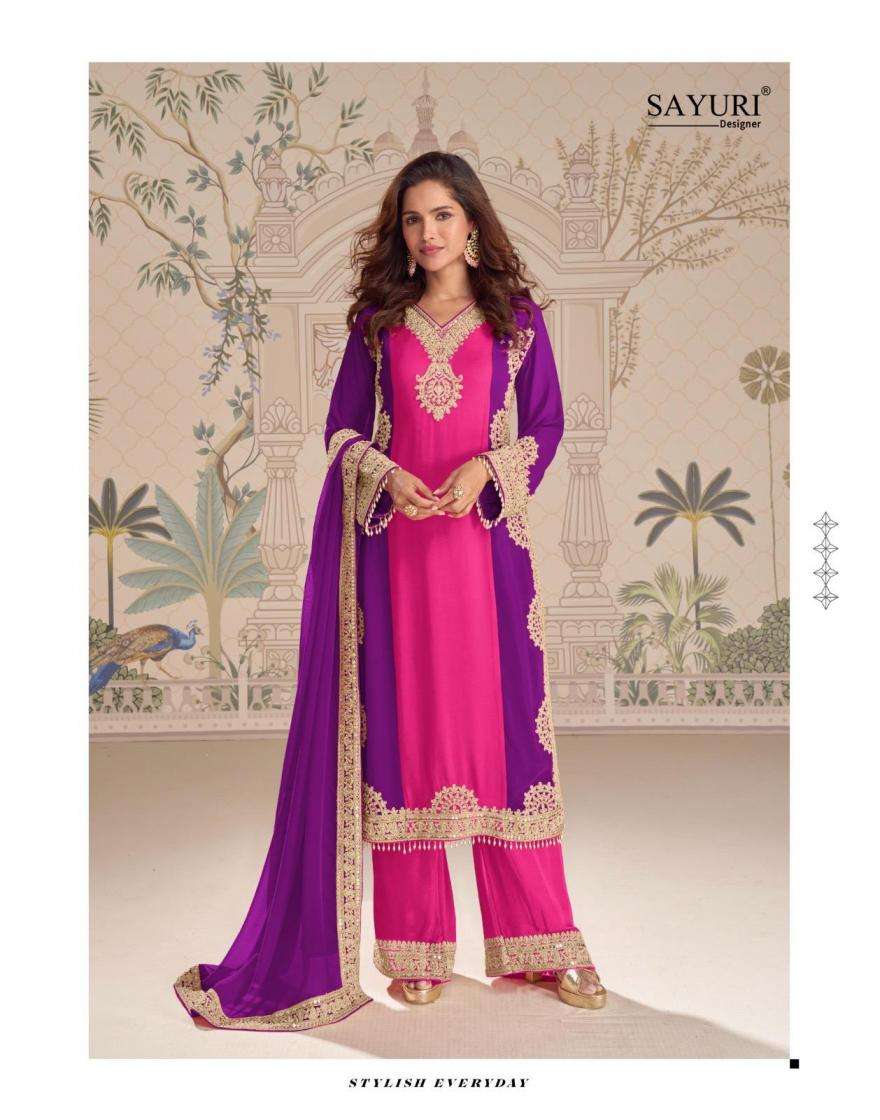KUMKUM SERIES 10206 TO 10208 BY SAYURI DESIGNER EMBROIDERED BEADS WORK GEORGETTE READYMADE SUITS ARE AVAILABLE AT WHOLESALE PRICE