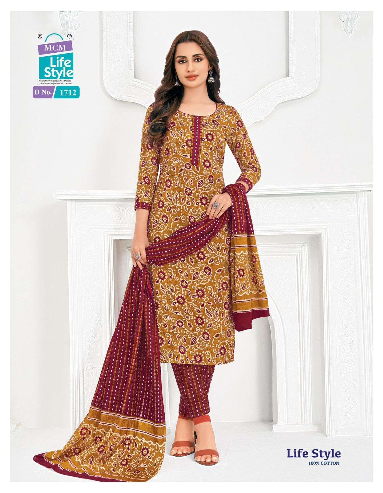 LIFE STYLE VOL-17 SERIES 1701 TO 17012 BY MCM DESIGNER PRINTED COTTON READYMADE SUITS ARE AVAILABLE AT WHOLESALE PRICE