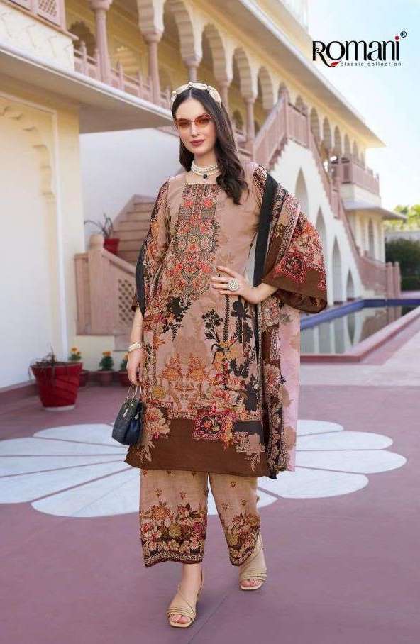 MAHIRA VOL-7 SERIES 1132 BY ROMANI DESIGNER DIGITAL PRINTED AND EMBROIDERY WORK SOFT COTTON SUITS ARE AVAILABLE AT WHOLESALE PRICE