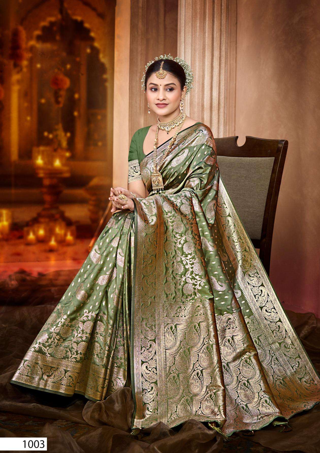 MATKA SILK VOL-2 SERIES 1001 TO 1004 SAREE BY SAROJ DESIGNER RICH PALLU SILK SAREES ARE AVAILABLE AT WHOLESALE PRICE