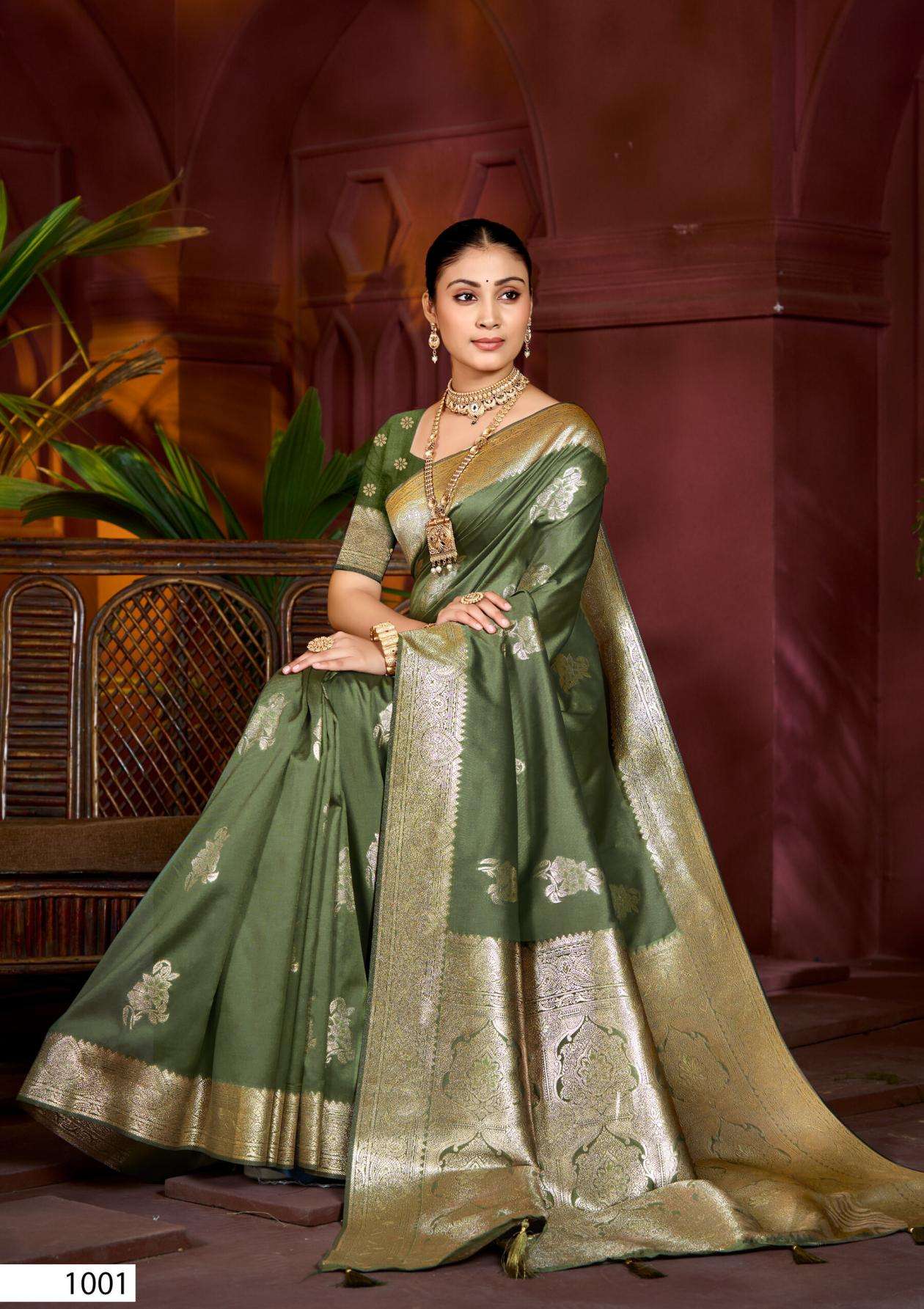 MATKA SILK VOL-6 SERIES 1001 TO 1004 SAREE BY SAROJ DESIGNER RICH PALLU SILK SAREES ARE AVAILABLE AT WHOLESALE PRICE